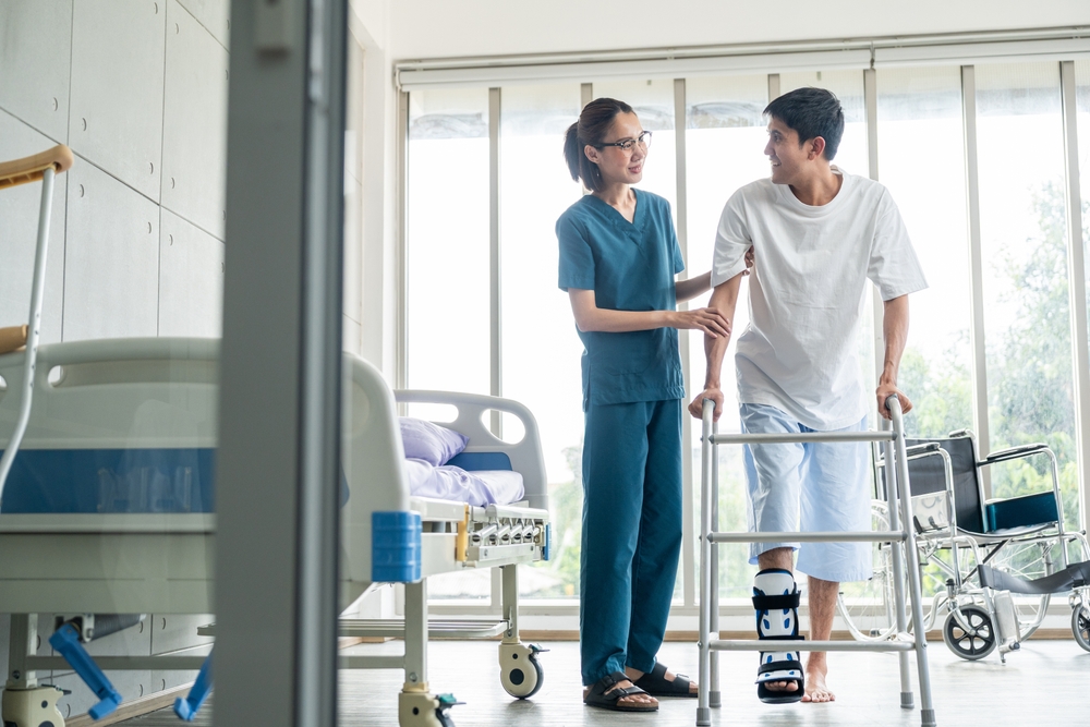 Physiotherapy Helping Patient Recover After Surgery Safely
